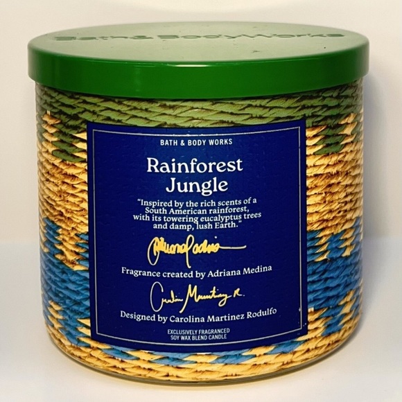 Bath & Body Works Rainforest Jungle 3 Wick Candle - Picture 1 of 5